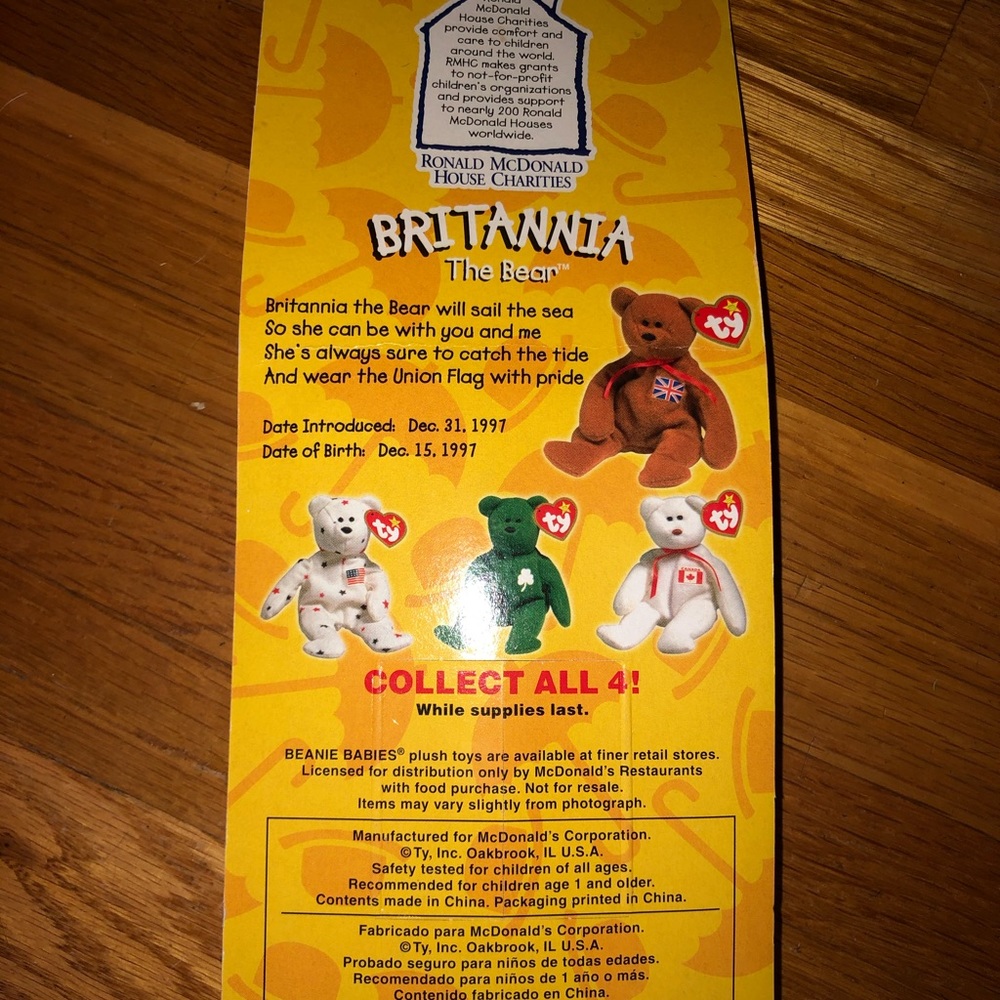 TY Brittania Bear..... from McDonald’s collection